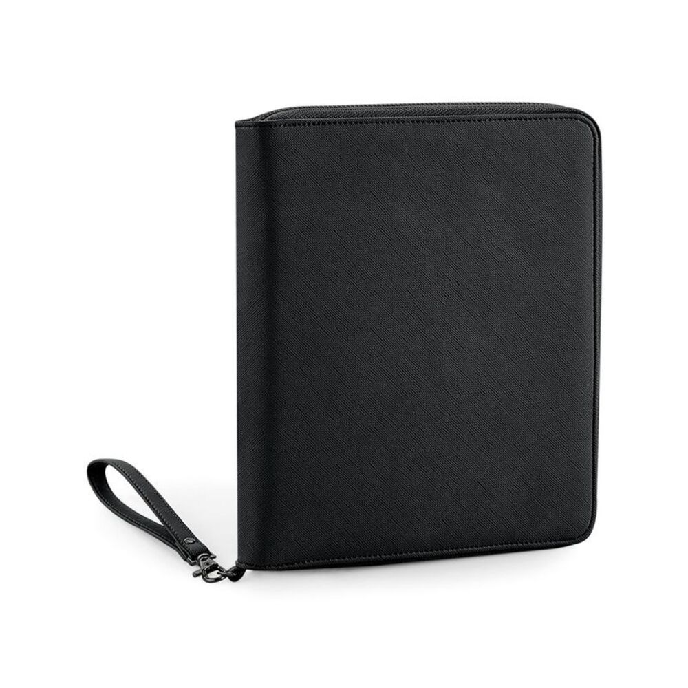 BagBase Faux Leather Boutique Travel/Tech Organizer / Black/Black